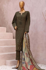 Sada Bahar Stitched 3 Piece Karandi Shawl Suit-KCK-Mehndi