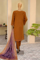 Hz Unstitched 3 Piece Emb Khaddar Chikankari Suit-KCP-01