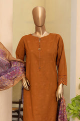 Hz Unstitched 3 Piece Emb Khaddar Chikankari Suit-KCP-01