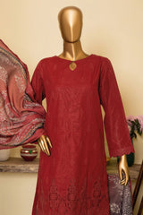 Hz Unstitched 3 Piece Emb Khaddar Chikankari Suit-KCP-02