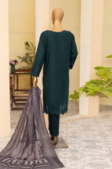 Hz Unstitched 3 Piece Emb Khaddar Chikankari Suit-KCP-03