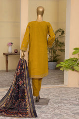 Hz Unstitched 3 Piece Emb Khaddar Chikankari Suit-KCP-04