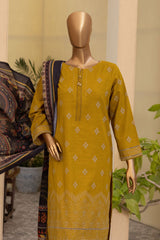 Hz Unstitched 3 Piece Emb Khaddar Chikankari Suit-KCP-04