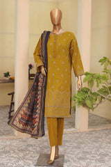 Hz Unstitched 3 Piece Emb Khaddar Chikankari Suit-KCP-04