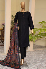 Hz Unstitched 3 Piece Emb Khaddar Chikankari Suit-KCP-05