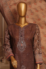HZ Stitched 3 Piece Emb Khaddar Vol-01 Suit-KE-910