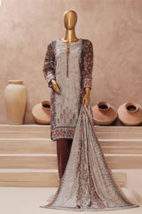 HZ Stitched 3 Piece Emb Khaddar Vol-02 Suit-KE-912