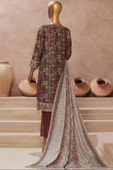 HZ Stitched 3 Piece Emb Khaddar Vol-02 Suit-KE-912