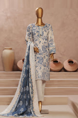 HZ Stitched 3 Piece Emb Khaddar Vol-02 Suit-KE-915