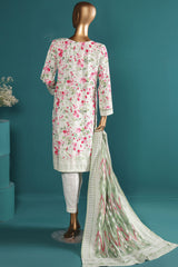 HZ Stitched 3 Piece Emb Chikankari Khaddar Suit-KE-916