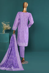 HZ Stitched 3 Piece Emb Chikankari Khaddar Suit-KE-920