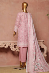 Hz Stitched 3 Piece Emb Chikankari Khaddar Vol-02 Suit-KE-924-Pink