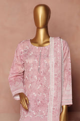 Hz Stitched 3 Piece Emb Chikankari Khaddar Vol-02 Suit-KE-924-Pink