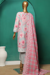 HZ Stitched 3 Piece Emb Khaddar Vol-03 Suit-KE-925