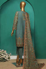 HZ Stitched 3 Piece Emb Khaddar Vol-03 Suit-KE-930