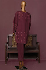 HZ Basics Stitched 2 Piece Solids Emb Khaddar Co Ords Collection'2025-KEC-112