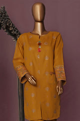 HZ Basics Stitched 2 Piece Solids Emb Khaddar Co Ords Suit-KEC-113