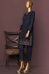 HZ Basics Stitched 2 Piece Solids Emb Khaddar Co Ords Collection'2025-KEC-115