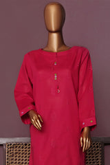 HZ Basics Stitched 2 Piece Solids Emb Khaddar Co Ords Suit-KEC-116