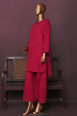 HZ Basics Stitched 2 Piece Solids Emb Khaddar Co Ords Suit-KEC-116