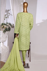 HZ Unstitched 3 Piece Emb Khaddar With Shawl Suit-KES-65