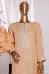 HZ Unstitched 3 Piece Emb Khaddar With Shawl Suit-KES-66