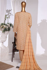 HZ Unstitched 3 Piece Emb Khaddar With Shawl Suit-KES-66
