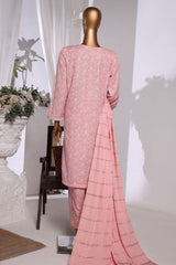 HZ Unstitched 3 Piece Emb Khaddar With Shawl Suit-KES-67