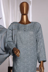 HZ Unstitched 3 Piece Emb Khaddar With Shawl Suit-KES-70