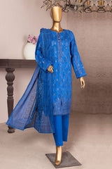 Kalamkari By HZ Unstitched 3 Piece Emb Jacquard Lawn Suit-KJE-01