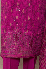 Kalamkari By HZ Unstitched 3 Piece Emb Jacquard Lawn Suit-KJE-02