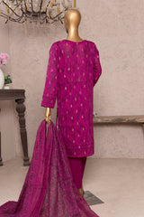 Kalamkari By HZ Unstitched 3 Piece Emb Jacquard Lawn Suit-KJE-02