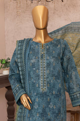 Kalamkari By HZ Unstitched 3 Piece Emb Jacquard Lawn Suit-KJE-03