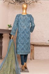 Kalamkari By HZ Unstitched 3 Piece Emb Jacquard Lawn Suit-KJE-03