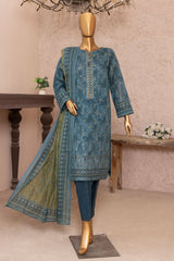 Kalamkari By HZ Unstitched 3 Piece Emb Jacquard Lawn Suit-KJE-03