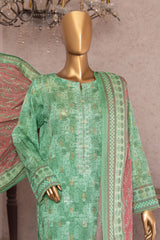 Kalamkari By HZ Unstitched 3 Piece Emb Jacquard Lawn Suit-KJE-04