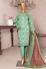 Kalamkari By HZ Unstitched 3 Piece Emb Jacquard Lawn Suit-KJE-04