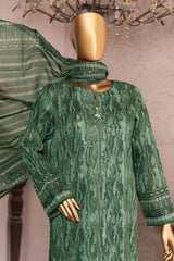 Kalamkari By HZ Unstitched 3 Piece Emb Jacquard Lawn Suit-KJE-07