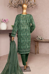 Kalamkari By HZ Unstitched 3 Piece Emb Jacquard Lawn Suit-KJE-07