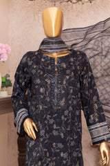 Kalamkari By HZ Unstitched 3 Piece Emb Jacquard Lawn Suit-KJE-10
