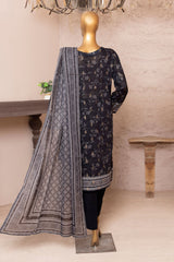 Kalamkari By HZ Unstitched 3 Piece Emb Jacquard Lawn Suit-KJE-10