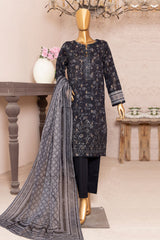 Kalamkari By HZ Unstitched 3 Piece Emb Jacquard Lawn Suit-KJE-10