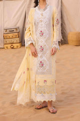Qalamkar Unstitched 3 Piece Chikankari Eid Edit Suit-KM-01-Niamh