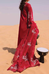 Qalamkar Unstitched 3 Piece Chikankari Eid Edit Suit-KM-05-Amandine