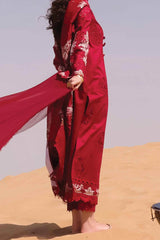 Qalamkar Unstitched 3 Piece Chikankari Eid Edit Suit-KM-05-Amandine