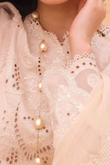 Qalamkar Unstitched 3 Piece Chikankari Eid Edit Suit-KM-07-Caoimhe