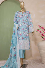 Kohinoor By Hz Unstitched 3 Piece Emb Netkari Suit-KNC-01