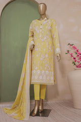 Kohinoor By Hz Unstitched 3 Piece Emb Netkari Suit-KNC-02