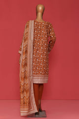 Wintry Prints By HZ Stitched 3 Piece Printed Khaddar Vol-01 Suit-KP-101