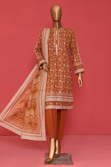 Wintry Prints By HZ Stitched 3 Piece Printed Khaddar Vol-01 Suit-KP-101